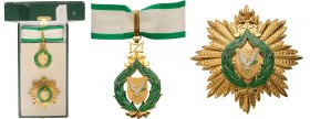CYPRUS
Order of Merit of the Republic of Cyprus
A Grand Officer’s set of the Order: badge of the order in gilt, 80x48 mm, in the form of a green ena...