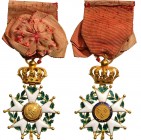 FRANCE
Order of the Legion of Honour
Officer’s Cross, 2nd Restoration (1815-1830), 4th Class, instituted in 1802. Breast Badge, 62x40 mm, 
GOLD, Fr...