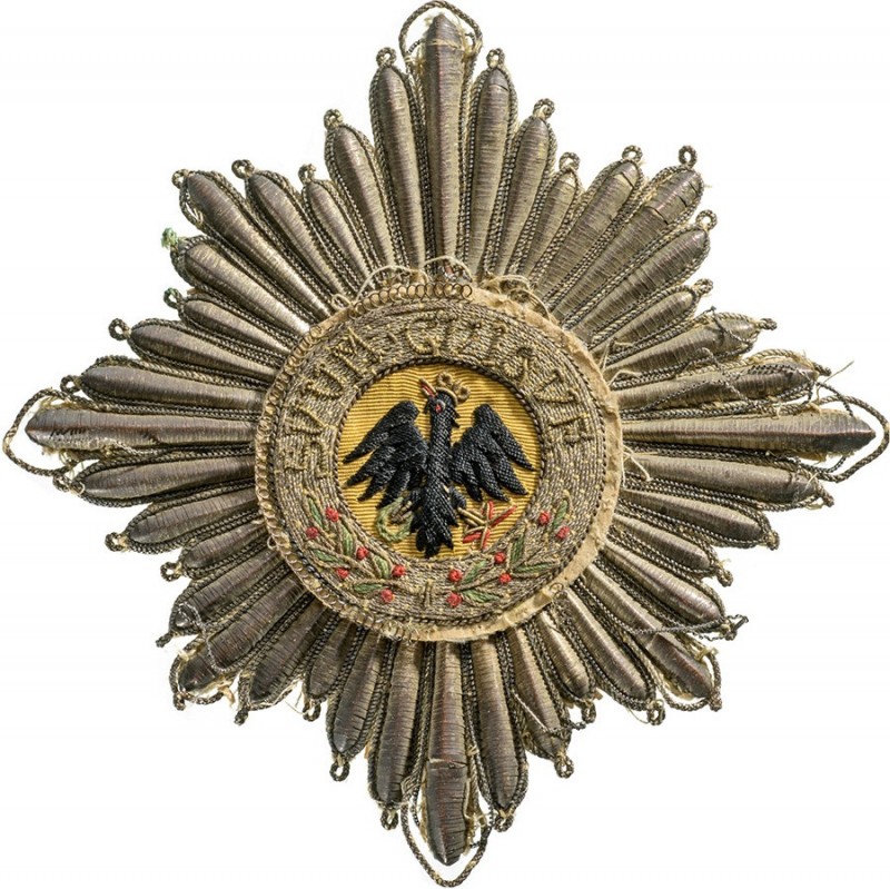 Germany – Prussia
The Order of the Black Eagle
An embroidered breast star with...