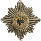 Germany – Prussia
The Order of the Black Eagle
An embroidered breast star with broad, thick rays made of thin,13 mm, silver strip, bordered with twi...