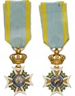 Germany – Saxony
Military Order of St. Henry
A Knight’s Cross, instituted in 1736 in GOLD, 47x 28 mm, 14,30 g, enameled, of early, slightly reduced ...