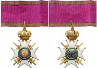 Germany – Saxony
Saxe Ernestine House Order
A Commander’s Cross with Swords, 2nd Type, 
instituted in 1833 in GOLD, 89x57 mm, approx. 
43 g., both...