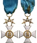 Germany- Wurttemberg
Order of Friedrich
1st Class Military, instituted in 1830. Breast Badge, 49x34 mm, gilt Silver, both sides enameled, multipart ...