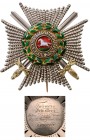 GREAT BRITAIN
The Guelphic Order
A Commander’s Breast Star with Swords 80 mm, chiselled and pierced arms with golden swords between them; centre med...