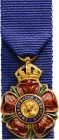 GREAT BRITAIN
The Most Eminent Order of the Indian Empire
A Miniature of the Companion’s Badge in GOLD 
and enamels, 25x18 mm, a red and green enam...