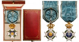 GREECE
The Order of the Redeemer
A very early, 1st type Knight’s Cross I Class in GOLD, 44x29 mm, with white enameled arms, finely 
chiselled laure...