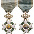 GREECE
The Order of the Redeemer
A 1st type Knight’s Cross 2nd Class of reduced size, 38x24 mm, in Silver and enamels, with centre medallions in gol...