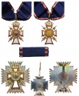GREECE
Royal Family and Dynastic Order of St. George and Constantine
A Grand Commander’s Set with Swords. Neck badge with Swords, 62x37 mm, in gilt ...