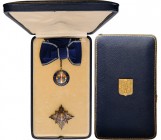 GREECE
Royal Family Order of St. Sophia and St. Olga (instituted in 1936)
A Dame Grand Cross set: the badge, 46x42 mm, in gilt Silver, blue enamel a...
