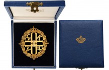 GREECE
Honour Badge for the Centennial of Royal Greece’s Dynasty
In gilt silver, with crowned royal monograms within laurel wreath; the reverse, wit...