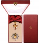 GREECE
The Order of the 3rd Pan-Orthodox Conference in Rhodos
A Grand Cross set: sash badge, 83x45 mm, in gilt Silver with red enameled latin cross ...