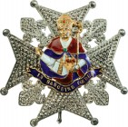 ITALY - KINGDOM Of NAPLES AND Of THE TWO SICILIES
Order of St. Januarius
A breast star of the order, 91 mm, in Silver, chiselled, flanked by ornated...