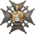 ITALY - KINGDOM Of NAPLES AND Of THE TWO SICILIES
Order of St. Januarius
A breast star of the Order, 78 mm, silver with beaded ornamentation; polych...