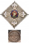 ITALY - PARMA
Order of St. Louis
A breast star of the Order: chiseled and pierced silver rays; the centre in 
gold; the “lily” cross with white ena...