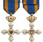 ITALY - PARMA
Order of St. Louis
White enameled “lily” cross of GOLD, 68x45 mm, centre medallion bearing 
the image of the saint, within enameled b...