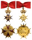 ITALY – Grand Duchy of Tuscany
Order of St. Stephen
A group of Knight Grand Cross: fire-gilt copper maltese cross, 77x45 mm, the arms, set with red ...