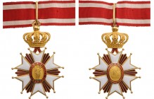 ITALY – Grand Duchy of Tuscany
Order of St. Joseph
A Commander’s Cross of the Order in GOLD, 
89x60 mm, with white enameled arms enriched by 
groo...