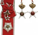ITALY
Order of the Colonial Star
A Grand Cross Set, 1st Class, instituted in 1914. Sash Badge, 75x53 mm, gilt Silver, both sides enameled, original ...