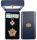 LATVIA
Order of the Three Stars
A set of 2nd Class (Grand Officer): gilt-silver, white enameled cross of 
maltese type with ball-finials, 70x49 mm,...