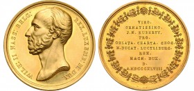 LUXEMBOURG
Gold Merit Medal
Obverse: head of the king and duke facing left, within inscription “WILH: II NASS: BELG: REX. 
LUXEMB:M: DUX.”; the rev...