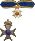 NETHERLANDS
Order of the Lion of Netherlands
A set of the Order: white enameled cross in gold of maltese type with ball finials, flanked by matte-fi...