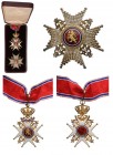 NORWAY
Order Of Saint Olaf
Grand Officer’s Set, Military Division, 2nd Class, 1st Type, instituted in 1847. Neck Badge, 87x60 mm, 
GOLD, both sides...