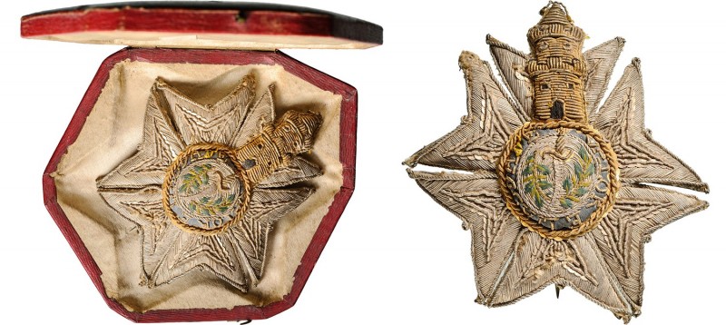 PORTUGAL
Military Order of the Tower and Sword
A very early, embroidered breas...