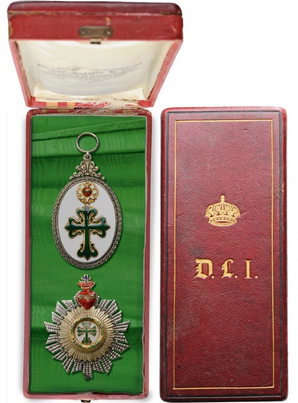 PORTUGAL
Royal Order of Aviz
A Grand Cross Set: sash badge 87x53 mm, in gilt S...