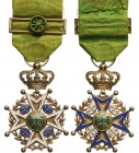 PORTUGAL
Royal Order of Aviz
A breast decoration of the Order, 59x39 mm, white bordered gilt Silver cross, within 
laurel wreath, flanked by blue e...