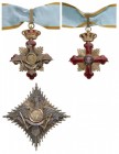 ROMANIA
Order of Carol I (1906) 
Grand Officer’s Set, intituted in 1906. Neck Badge, 86x70 mm, gilt Silver, 
both sides enameled, cross and the sca...