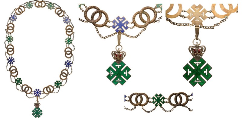 ROMANIA
Order of Ferdinand
Collar Chain and Collar Badge. The Chain, gilt Silv...