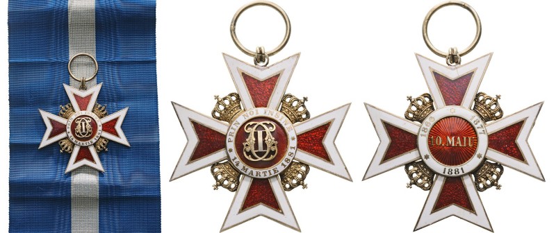 ROMANIA
Order of the Crown of Romania, 1881
Grand Cross Badge, 2nd Model, Civi...