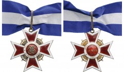 ROMANIA
Order of the Crown of Romania, 1881
Commander's Cross, Intermediary Model (1932) for Civil. Neck Badge, 60 mm, Silver gilt, hallmarked "ARG"...