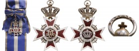 ROMANIA
Order of the Crown of Romania, 1881
Grand Cross Badge, 2nd Model, Military in Time of Peace. Sash Badge, 
80x60 mm, gilt Silver, hallmarked...