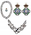 ROMANIA
Order of the Royal House (1935)
A Collar Chain, of the 2nd Model: badge in gilt silver, both sides enamelled, 
blue enamelled legend “NIHIL...