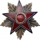 ROMANIA
RPR - Order of the Star of Romania, instituted in 1948
2nd Class for Ladies, 1st Model (1948). Breast Star, 54 mm, Silver, enameled, with pi...