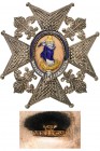 SPAIN
Order of Charles III
A Grand Cross breast star from the mid 19th Century, 82x77 mm, diamond-cut chiselled 
silver cross flanked by fleurs-de-...