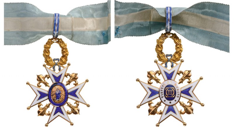 SPAIN
Order of Charles III
A Commander’s Cross in GOLD and enamels, 80x55 mm, ...