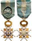 SPAIN
Order of Charles III
An Officer’s Cross, 1819–1838, 1st Type, 4th Class, instituted in 1771. Breast Badge, 54x37 mm, GOLD, approx. 14 g., both...