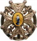 SPAIN
Order of Charles III
A beautiful, Grand Cross Lapel Miniature in silver with chiselled details, 12 mm, the centre medallion in gold and enamel...
