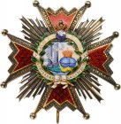 SPAIN
Royal Order of Isabel the Catholic
A Grand Cross breast star, 76 mm, in Silt silver, with golden, separately-made, red enameled arms’ fields; ...