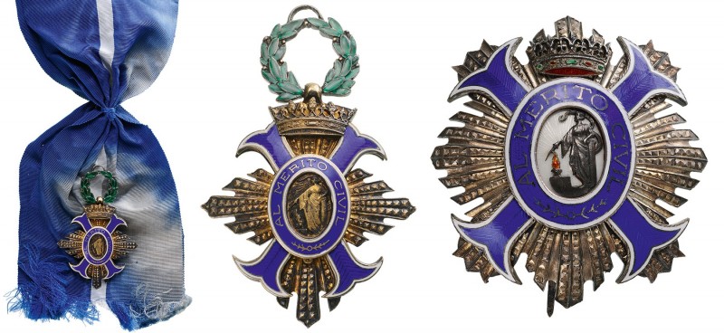 SPAIN
The Order for Civil Merit
A Grand Cross Set, 1st Class, instituted in 19...
