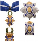 SPAIN
The Order for Civil Merit
A jewelled Commander’s Group of the period 1942–1975: neck badge, 
73x49 mm, in GOLD and enamels; the crown, set wi...