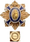SPAIN
The Order for Civil Merit
A very large lapel miniature in GOLD, 25 mm, with chiselled rays; order’s cross with blue and white enameled arms; ...