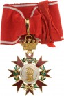 SPAIN
Order of Merit of The Republican Government
A Commander’s Badge of the Order, 66x50 mm, in gilt Silver: 8-pointed, red enameled star, 
flanke...