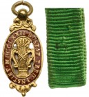 SWEDEN
Order of Vasa
An early miniature of the order in GOLD and enamels,14x7 mm, tiny, round suspension ring, original ribbon. 
A rare piece, exce...