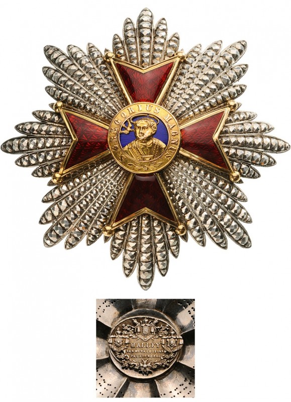 VATICAN
The Order of St. Gregory
A Grand Cross breast star, 83 mm, with chisel...