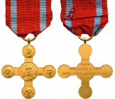 VATICAN
Gold Lateran Cross
A 1st Class, instituted in 1903. Breast Badge, 44 mm, GOLD, original suspension ring and ribbon. Extremely rare in gold! ...