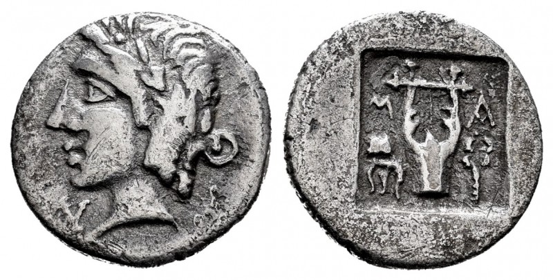 Lycian Dynasts. Masikytes. Hemidrachm. 18 BC. (Troxell-158). Rev.: Lyra. Ag. 1,4...