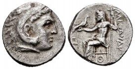 Kingdom of Macedon. Antigonos I Monophthalmos. Drachm. 310-301 BC. Lampsakos. In the name and types of Alexander III. (Price-1412). Anv.: Head of Hera...
